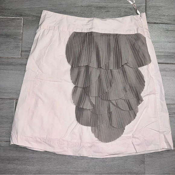 Floreat Anthropologie Pink A-Line Ruffle Design Cotton Skirt, Women’s Size 4 - Picture 1 of 5